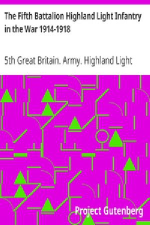 [Gutenberg 20250] • The Fifth Battalion Highland Light Infantry in the War 1914-1918